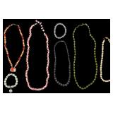 Beaded Necklaces and Two Bracelets