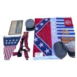 "LEARN TO SAY NO" ROBERT E LEE FRAMED PRINT, U.S. POWER SQUADRONS 100 YEARS FLAG, FIRST NATIONAL FLAG OF THE CONFEDERACY REPLICA, THIRD FIRST NATIONAL FLAG OF THE CONFEDERACY REPLICA, "CS" POCKETBOOK,