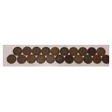 APPROX. 21 U.S. INDIAN HEAD PENNIES, 2-1909, 6-1906, 5-1907, 4-1901, 4-1908