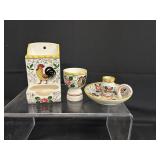 Early Provincial 'Rooster and Roses' Lot