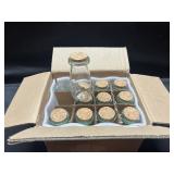 New Miniature glass milk-style favor jars