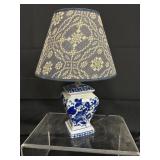 Chinoiserie Lamp Blue and White Porcelain