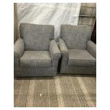 Ashley Signature Swivel Arm Chairs-Need Cleaning