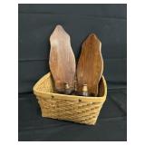 Large Berry Basket/Wooden Sconce Set