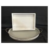 Farmhouse Metal/Wood Serving Trays