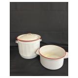 Red Trim Enamelware Stockpot and more