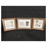 Lot of 3 Needlepoint Framed Pictures
