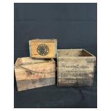 Vintage Wooden Advertising Crates