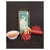 Hearthside Tinder Box/Coca Cola Tray/Enamelware