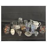 Vtg Glass Lot-mason jars, glasses and more