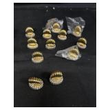 Set of 12 Vintage Clam Shell Placard Holders