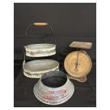 Tree Collar/Vintage Scale/Galvanized Stand