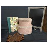 Chalkboard/Hat Boxes/Wood Serving Tray/Photo Album
