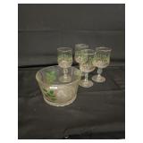 Indiana Glass Holly Berry Glassware Lot