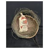 Woven basket/Stone ground grits bag
