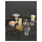 Box lot-home goods, kitchen tools, decorative