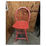 Red Swivel Bar Stool
