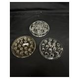 Vintage Clear Glass Flower Frogs