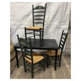 Farmhouse Table w/3 Ladder Back Chairs