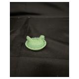 Miniuature Jadeite Hen on Nest