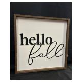 24x25 Hello Fall Wall Decor