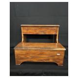 Handmade Wood Step Stool w/storage box