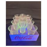Fostoria Century Ice Tea Glasses Glows Green