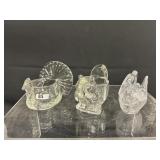 Avon Turkey/Squirrel Votive Holder/Swan Trinket Bx