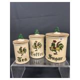 1950s Metlox Poppytrail Provincial Canister Set