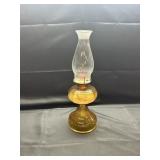 Vintage Eagle Glass Kerosene Lamp Amber