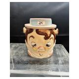 Vintage Ceramic Granny Biscuit Barrel/Cookie Jar