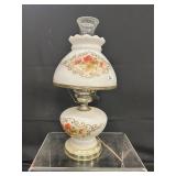 Handpainted Milk Glass Parlor Lamp