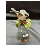 Franklin Mint Black Capped Chickadee Bell