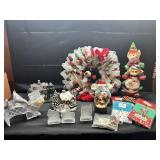 Christmas Lot-Thomas Kinkade Village, Wreath More