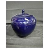Cobalt Blue Ginger Jar-Large Round 10.5' Tall