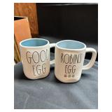 Rae Dunn Good Egg/Robin's Egg Mug Lot