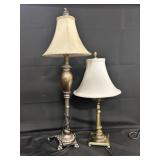 Brass Candlestick Lamp/Brass Bronze Colored Lamp