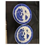 Japan Blue Willow Grill Plates 2 Total