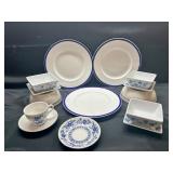 Blue and White Dinnerware Lot