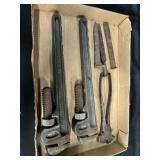 Craftsman's Pipe Wrench/Iron Chisels and More