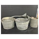 Galvanized Metal Wash Tubs/Watering Can More