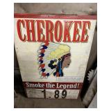 Cherokee Cigarette Advertisement almost 4'