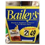Vtg Bailey's Cigarette Advertisement almost 4'