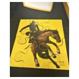 1961 Cowboy Puzzle/1972 Rubber Animals England
