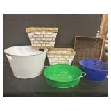 Metal Bucket and Basket Lot