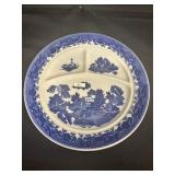 Vintage Blue Willow Grill Plate Japan