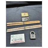 Vintage Boxwood Folding Ruler/Lock and more