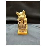 Cast Iron Thrifty the Wise Pig Bank
