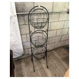 3 Tier Wrought Iron Basket Stand -No Shipping
