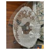 Gorham Crystal Turkey Platter